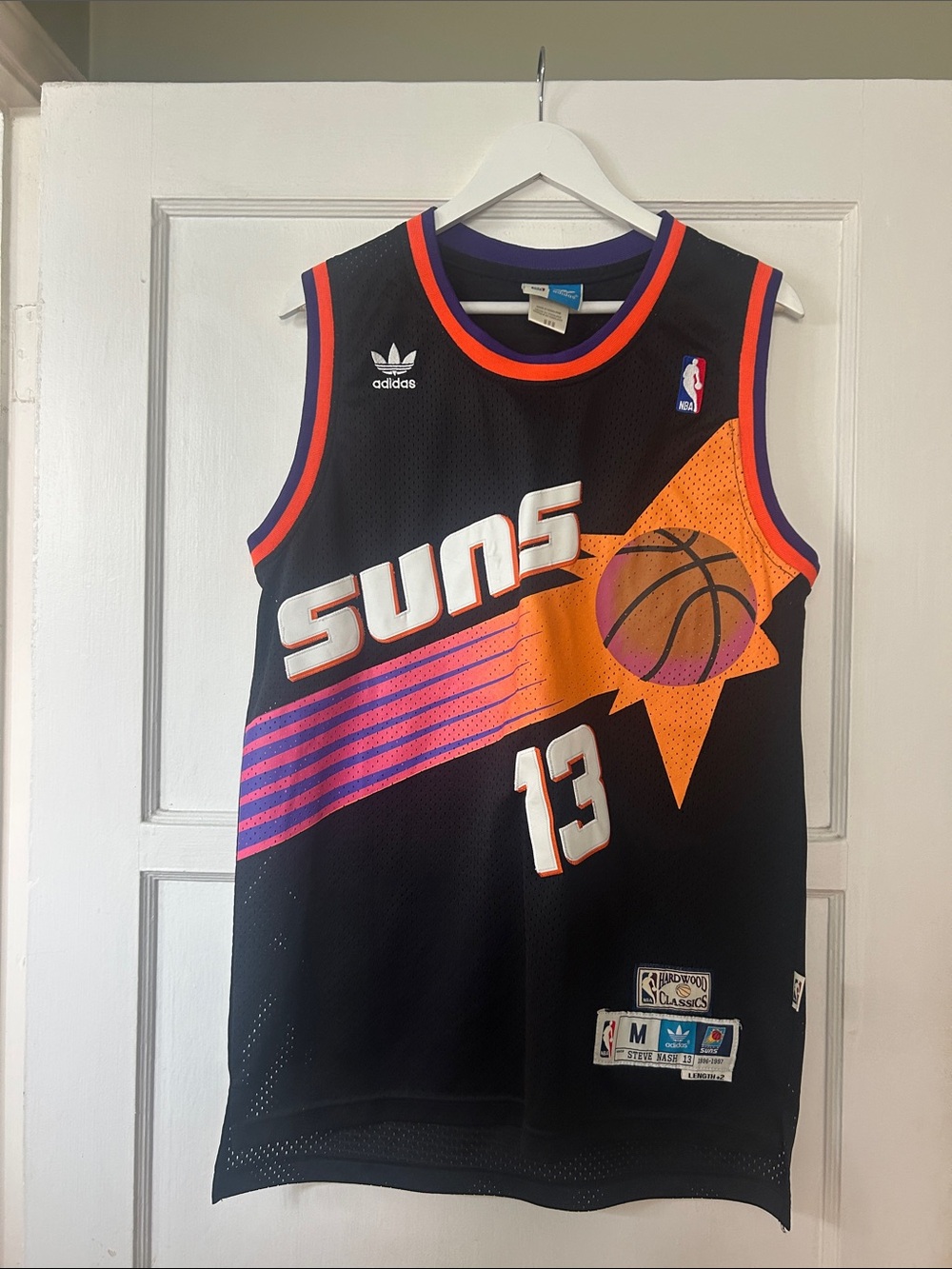 Adidas Phoenix Suns Steve Nash #13 Black Retro Basketball Jersey